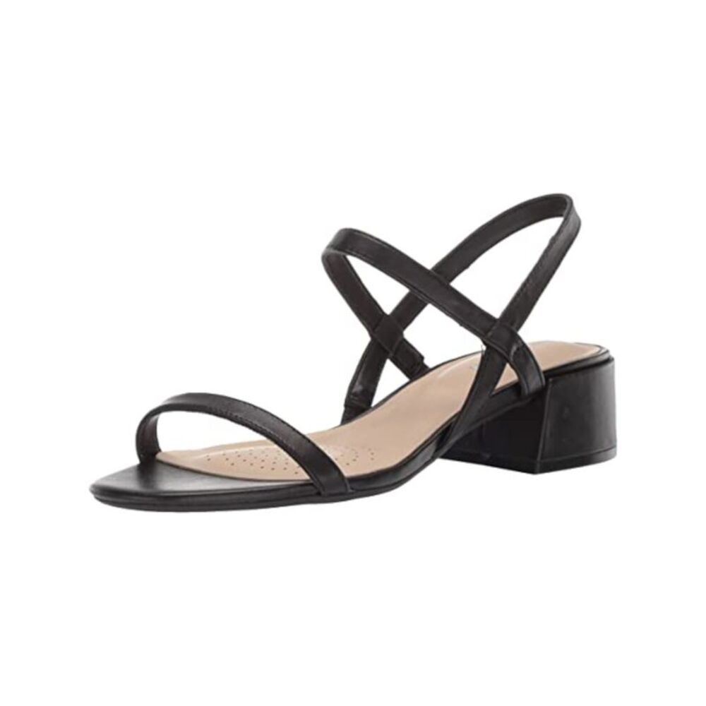 KENNETH COLE NEW YORK Womens Black Maisie Slip On Leather Slingback Sandal 6 M